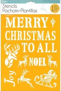 Darice® Craft Stencils Christmas Quotes 8.5 x 11 inches - Picture 1 of 1