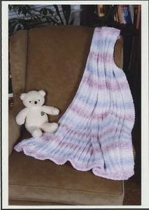 Plymouth Knitting Pattern P132 Encore Colorspun DK Afghan - Easy Knit - Picture 1 of 3