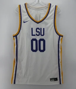 LSU Tigers Jersey Team Issued Men Large White Nike Basketball NCAA College NEW - Picture 1 of 13