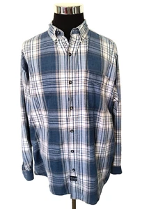 Camisa Coliseo Para Hombre Talla XL Azul Cuadros Algodón Franela Botón Delantero Mangas Largas - Imagen 1 de 19