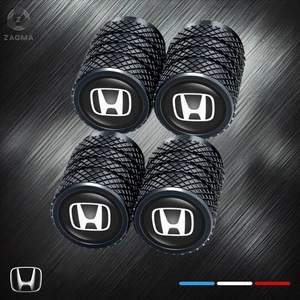 Set Of 4 Premium Type Metal Tyre Dust Valve Caps For HONDA All Models - Picture 1 of 5