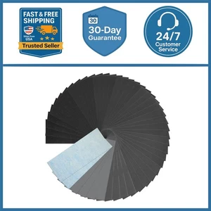 50 Pcs -Sand paper Sheets, 13 Grits 120-5000 Wet Dry Assortment for Wood & Metal - Picture 1 of 9