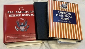 1940-70 Lot of 3 All American 1000s of Mint US Stamps & Plate Block Albums 9 lbs - Picture 1 of 24