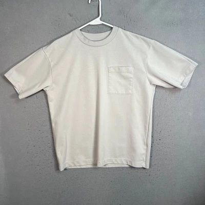 Camiseta manga corta Muji para hombre talla mediana gris claro bolsillo Foto 1 de 4
