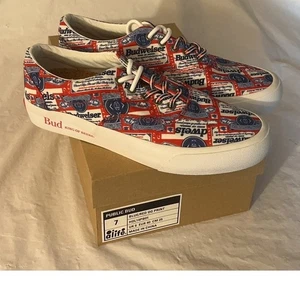 Alife Budweiser Mens Size 7 Public Bud King of Beer Canvas Sneakers - NEW w/Box - Picture 1 of 13