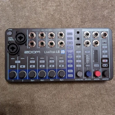ZOOM Live Trak L6 Digital Mixer Recorder 10-Channel Live Home Recording Sound - Image 1 of 4