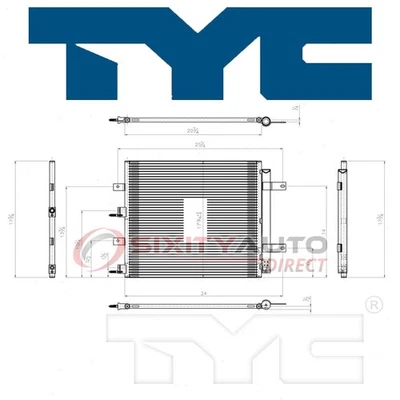 TYC AC Condenser for 2012-2013 Jaguar XKR-S AC Air Conditioning Heating wk - Image 1 of 4
