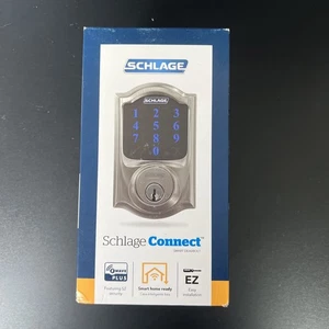 SCHLAGE BE469ZP CAM 619 Connect Smart Deadbolt With Alarm Satin Nickel - Picture 1 of 6