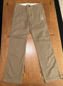 Abercrombie Kids Classic Chino Boys Beige Pants Size 15/16 Slim NWT - Picture 1 of 7