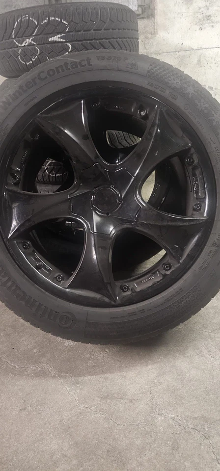 4 Continental Winterreifen. 2x 255/50 R19 und 2x 285/45 R19 auf Keskin Alufelgen - Bild 1 von 4