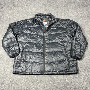Columbia Jacket Mens 2XL Black Omni-Heat TurboDown Puffer Insulated Coat FLAW - Picture 1 of 16