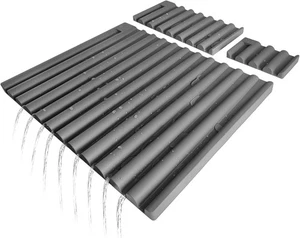 Silicone Dish Drying Mat Set, 3pcs Heat-Resistant Gray Drain Pads - Picture 1 of 7