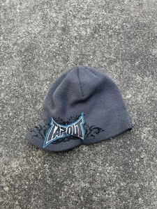 2014 Y2K Tapout Visor Beanie Skully Gray With Blue Logo Affliction Style MMA - Picture 1 of 7