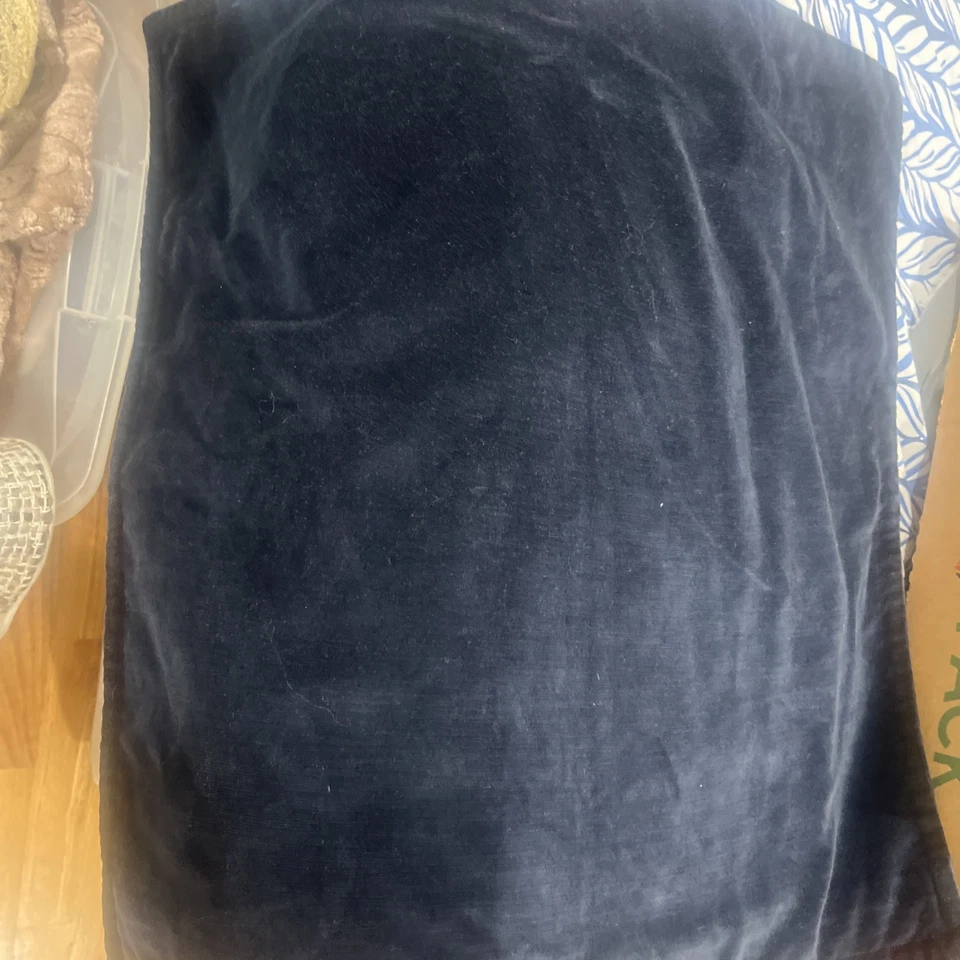 Pottery Barn velvet  pillow cover 20" blue  New wo tags - Image 1 of 1
