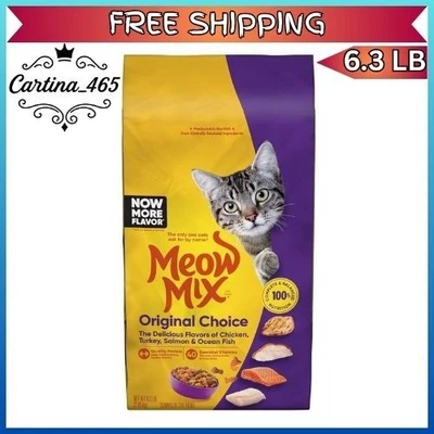 Comida seca para gatos Meow Mix elección original, bolsa de 6,3 libras Foto 1 de 4