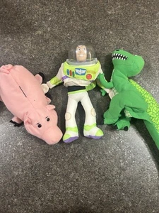 Disney's TOY STORY Buzz Lightyear, Hamm and Rex Plush Puppets Burger King 1995 - Picture 1 of 12