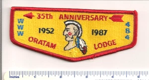 ORATAM LODGE 484 S6 FLAP NEW JERSEY OA BSA MINT - Bild 1 von 1
