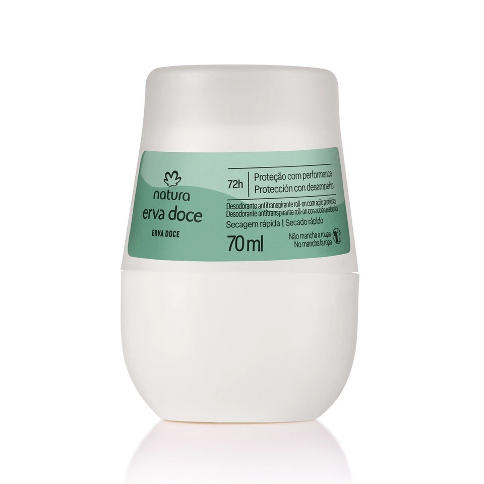 Natura Erva Doce Roll-On 止汗脱臭剂 70 毫升新鲜草药 48 小时 — 第 1/2 张图片
