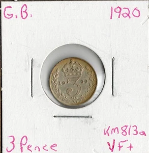 Coin Great Britain 3 Pence 1920 KM813a, silver, George V - Picture 1 of 4