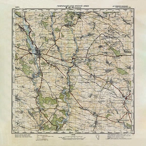 1940 Mapa de la región de Ternopil Ternopil Ucrania - Imagen 1 de 2