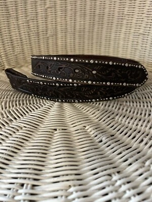 Cinturón Ariat para mujer pequeño. Cuero genuino marrón oscuro Foto 1 de 4