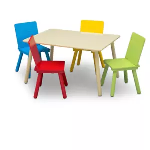 New 5 Piece Kid's Table and Chairs Set Children's School Office Furniture Chair - Picture 1 of 6