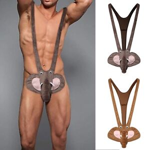 Men's Sexy Underwear Gift G-String Elephant Face Gift Mankini Thong Underwear