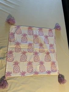 Pottery Barn Kids Purple/White Pineapple Euro Sham  26x26 New - Picture 1 of 6