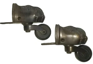 Parte- 2 PIE DE PATAS de latón, rueda, tapas de pie, sofá, mesa de comedor, repro, pesado 2+"w - Imagen 1 de 10