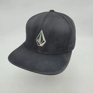 Volcom Snapback Hat Baseball Cap Black Mesh Trucker Skate Outdoor Logo One Size - Picture 1 of 7