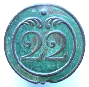 Frankreich Französische Napoleonische Kriege 22 Regiment Militär Armee Knopf 22mm - Bild 1 von 3