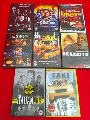 Bundle of 8 DVD Action, Entertainment movies, VGC, 12, 15, 18 certs - Image 1 of 4