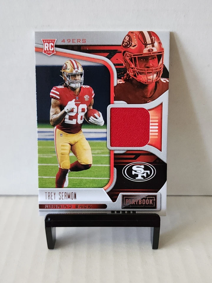 Trey Sermon [Rookie/RC](Patch) | 2021 Panini Playbook (No. RMA-TSE) - Image 1 of 2