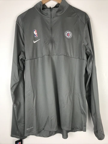 Nike NBA Los Angeles Clippers Mens L-Tall 1/2 Zip Pullover L/S Jacket AV1747-002 Cover