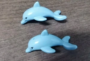 Lot of 2 Lego Jumping Dolphin Light Blue Minifigure - Picture 1 of 4