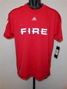 NEW-MENDED CHICAGO FIRE MENS ADULT MEDIUM M ADIDAS JERSEY - Picture 1 of 1