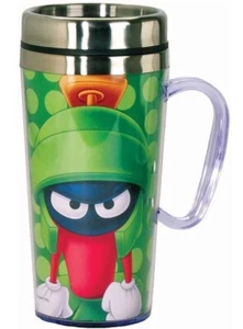 TAZA DE VIAJE LOONEY TUNES MARVIN EL MARCIANO ACERO INOXIDABLE Nueva - Imagen 1 de 2
