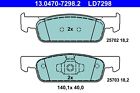 Bremsbelagsatz Scheibenbremse ATE Ceramic 13.0470-7298.2 für SMART DACIA RENAULT