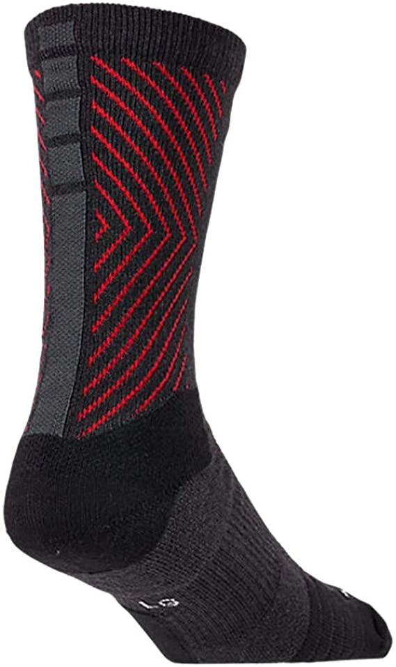 Nike Elite Lebron Crew Basketball Socks WOOL MEDIUM(6-8) Black Red Grey 7148-010 - Image 1 of 1