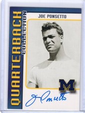 Joe Ponsetto Michigan Wolverines TK Legacy Quarterback Autograph QB9 178/300