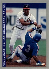 1993 Fleer Baseball Card #406 Vinny Castilla