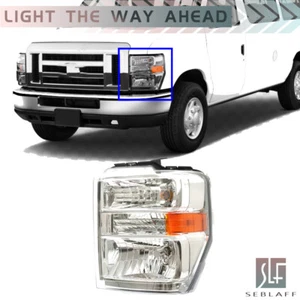 Headlight Headlamp For 2008-2014 Ford E-350 Super Duty Driver Left Side Halogen - Imagen 1 de 15