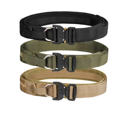 Military Tactical Belt for Men Hiking Heavy Duty Quick Release Web Rigger Belt - Image 1 of 4