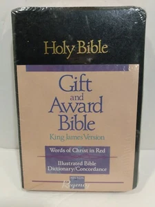 Holy Bible KJV Gift & Award Black Leatherflex Thomas Nelson Dictionary/Concord. - Picture 1 of 4