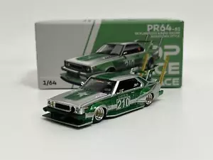 Skyline 0210 Kaidi Racer Bosozoku Stile Argento Verde 1:64 Pop Gara PR640061 - Foto 1 di 8
