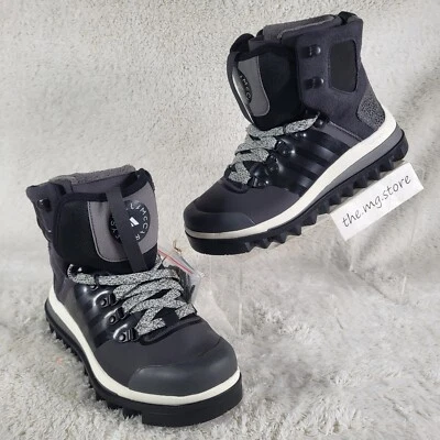 Adidas by Stella McCartney Womens Eulampis FX1963 Black Ankle Hiking Boots Sz 6 - Image 1 of 4