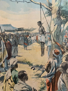 LE PETIT PARISIEN - ABYSSINIE - EXECUTION DE L'ASSASSIN D'UN EXPLORATEUR - 1902