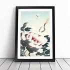 Peony With Butterfly Flowers Asian Ohara Koson Wall Art Print Framed Picture