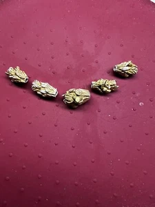 Konvolut 5, 1800er Französische Ormalu Gold Gereinigte Keramik Perlen SCHÖNES Sammlerstück - Bild 1 von 4