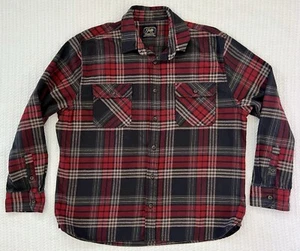 Jacks MFG Camicia Uomo XXL 25” X 29” Plaid Heritage Flanella Tasche Grunge Outdoor - Foto 1 di 7